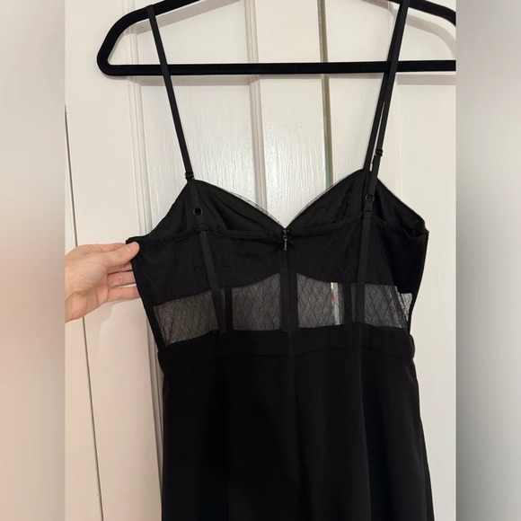 Fame & Partners Francesca Mesh Gown Maxi Dress in Black - Picture 9 of 11